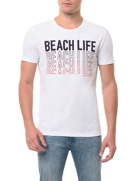 Camiseta CKJ MC Estampa Beach Life Branca Camiseta Ckj Mc Estampa Beach Life - Branco 2 - P