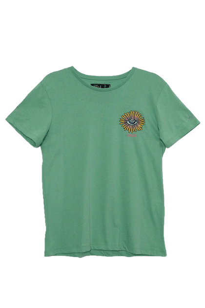 Camiseta Colcci Bordada Girassol - Verde
