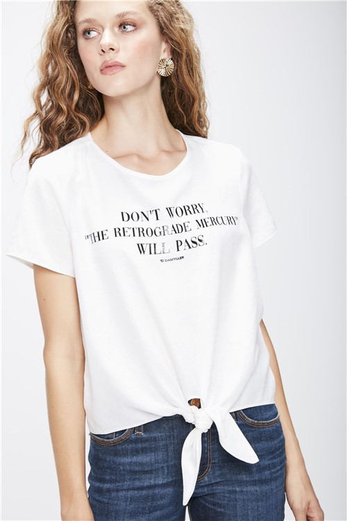 Camiseta com Amarração Feminina