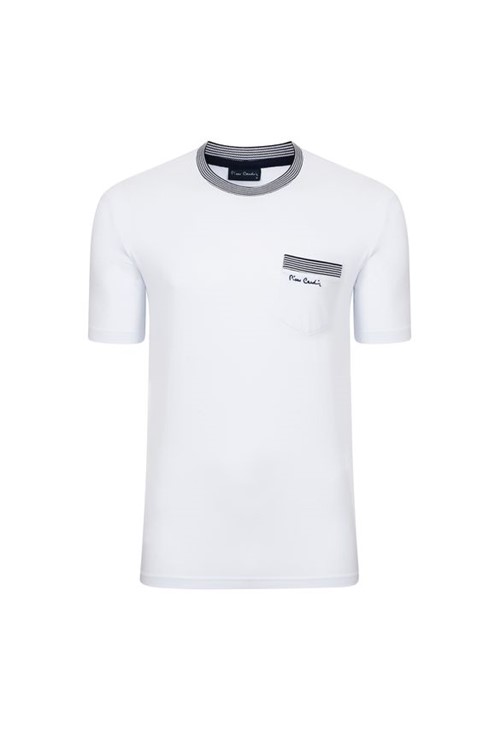 Camiseta com Bolso Branca Top Line P
