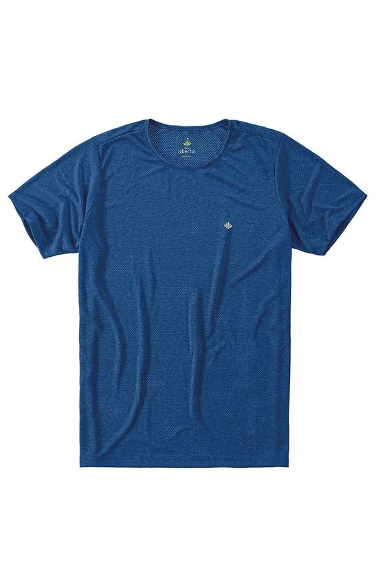 Camiseta com Passante para Fone Azul Claro - G