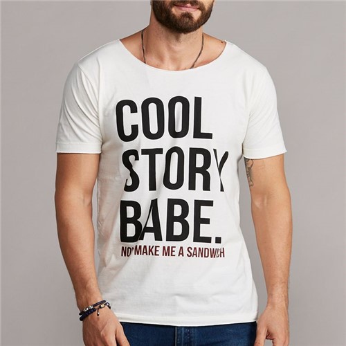 Camiseta Cool Story Babe Off White Purple Yellow-P