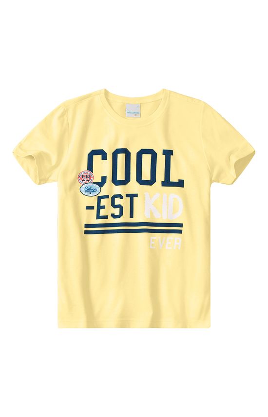 Camiseta Coolest Kid Menino Malwee Kids Amarelo - 4
