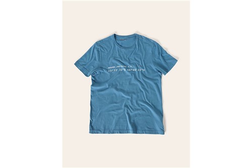 Camiseta Coordenadas - Azul - M