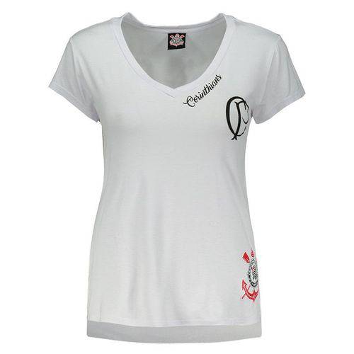 Camiseta Corinthians Agnes Feminina Branca - Spr - Spr