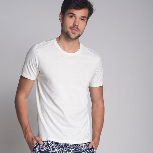 Camiseta Costas Floral Aquarela Off White - P
