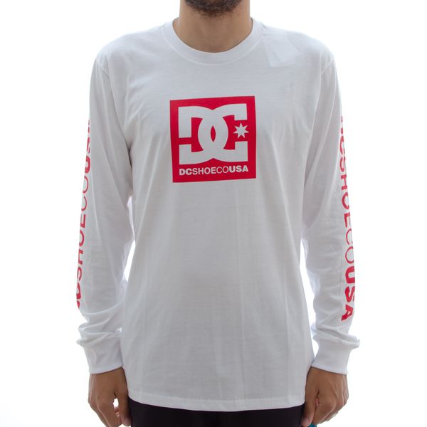 Camiseta DC M/L Square White (P)