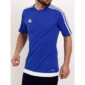 Camiseta de Futebol Masculina Adidas Azul/branco M