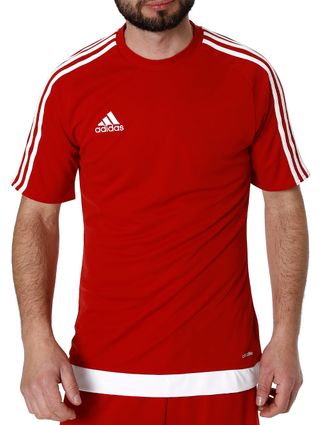 Camiseta de Futebol Masculina Adidas Vermelho/branco