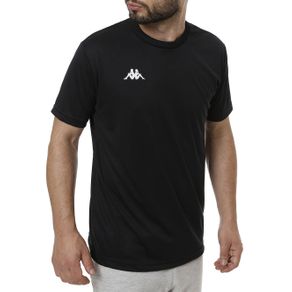 Camiseta de Futebol Masculina Kappa Preto P