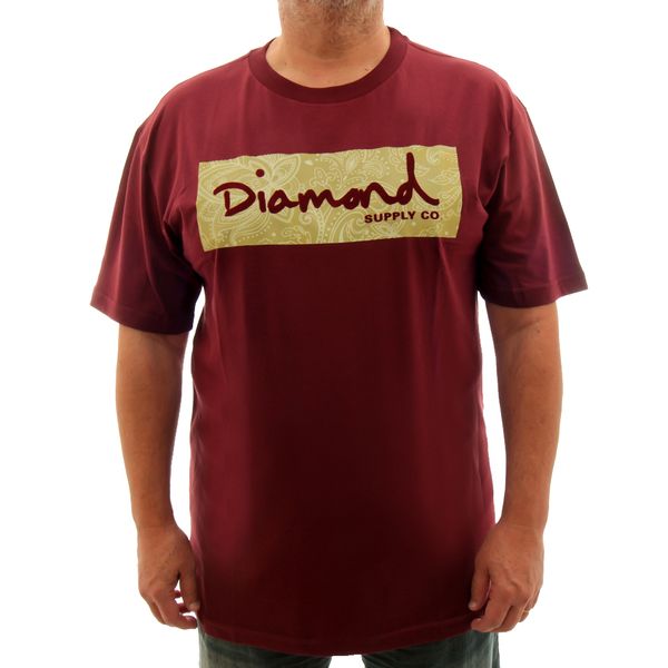 Camiseta Diamond Radiant Box Burgundy (GG)