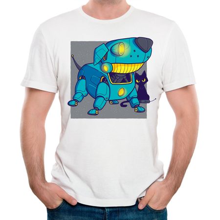 Camiseta Dog Robot P-BRANCO