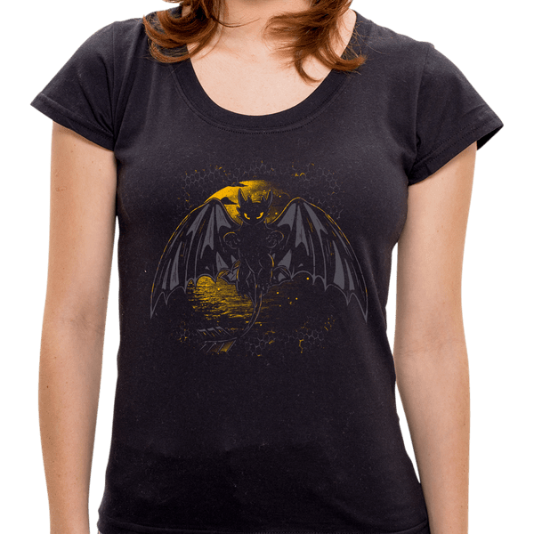 Camiseta Dragão da Noite - Feminina 7D24 - Camiseta Cavaleiro da Noite - Feminina - P