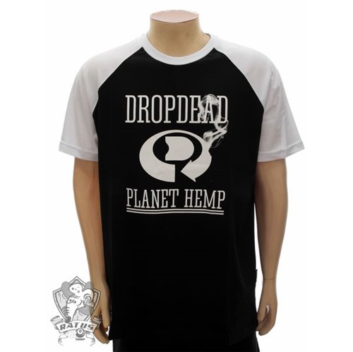 Camiseta Drop Dead Raglan Queimando Tudo Preta (P)