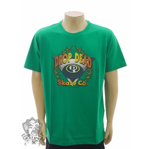 Camiseta Drop Dead Weed Com. Green (M)