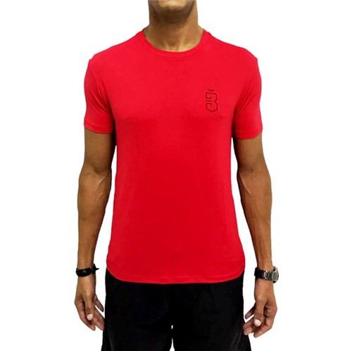 Camiseta Dry Fit Listras Back Vermelha