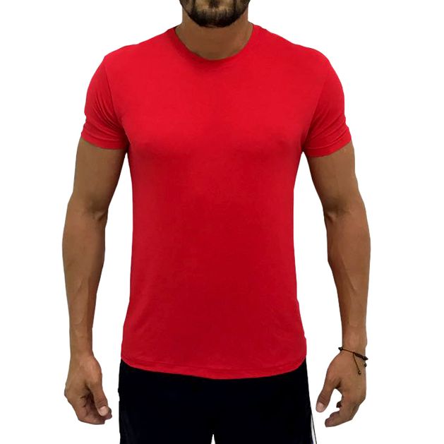Camiseta Dry Fit Logo Back Vermelha