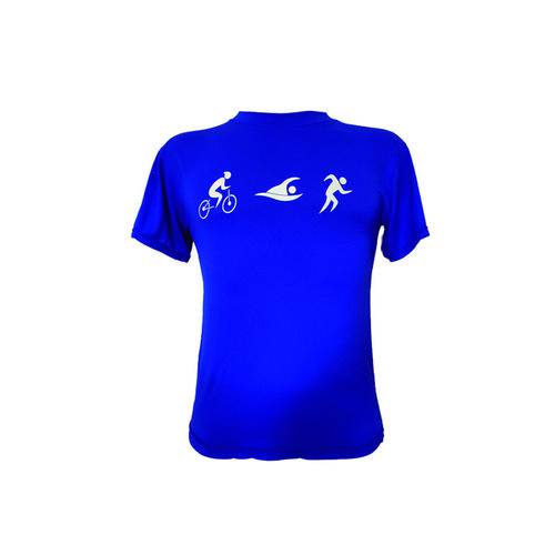 Camiseta DryFit Coolshirt Triathlon Azul Gg