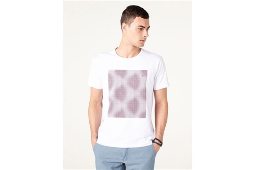 Camiseta Estampa Geometria - Branco - M