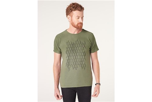 Camiseta Estampa Tricô - Verde - P