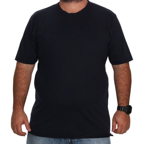 Camiseta Estampada Central Surf Tamanho Especial - Azul - 1G