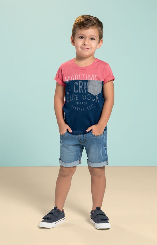 Camiseta Estampada Infantil Carinhoso Rosa - 6
