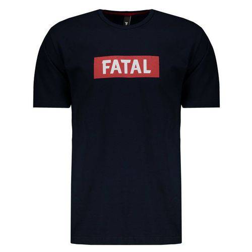 Camiseta Fatal Estampada Navy Hipnose com Vermelho - Fatal - Fatal