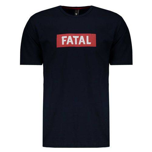 Camiseta Fatal Estampada Navy Hipnose com Vermelho - Fatal - Fatal