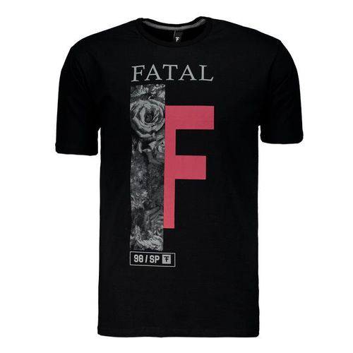 Camiseta Fatal Estampada Preta e Floral - Fatal - Fatal