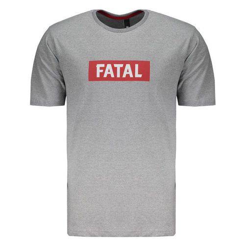 Camiseta Fatal Logo Cinza e Vermelha - Fatal - Fatal