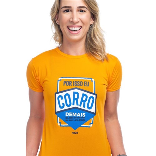 Camiseta Feminina Corrida Funfit - por Isso eu Corro Demais P
