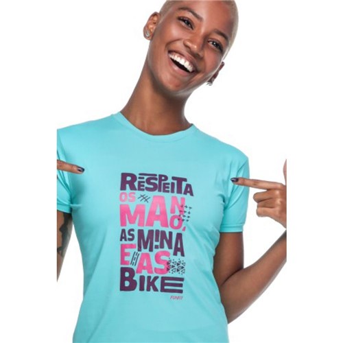 Camiseta Feminina Corrida Funfit - Respeita os Mano as Mina e as Bike GG