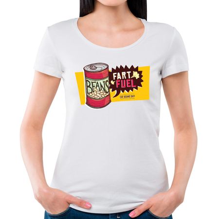 Camiseta Feminina Eat Beans Day P - BRANCO