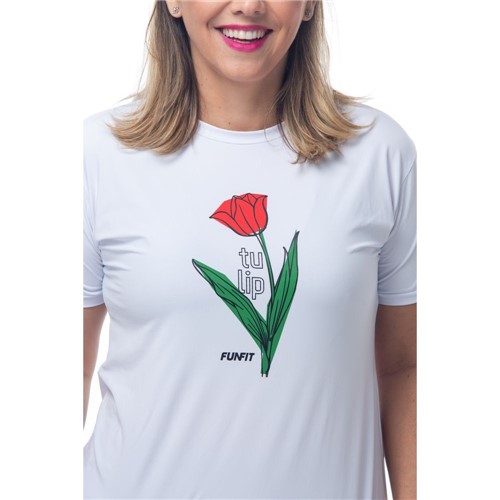 Camiseta Feminina Funfit - Flor Tulipa P