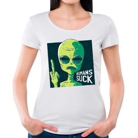 Camiseta Feminina Humanos Sugam P - BRANCO