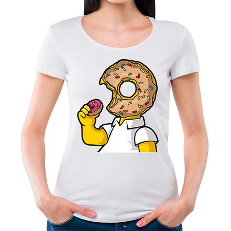 Camiseta Feminina Like Donut P - BRANCO
