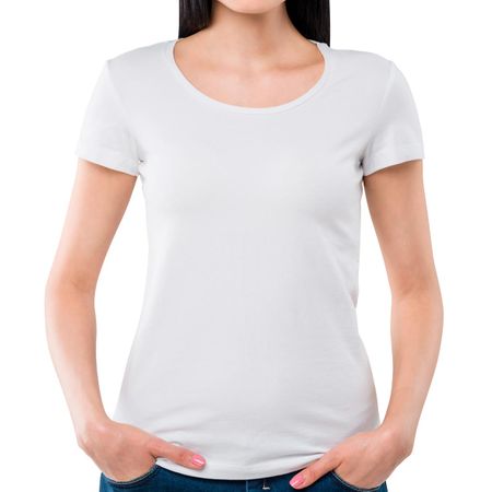 Camiseta Feminina Lisa Branca - M