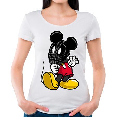 Camiseta Feminina Mickey Bane P - BRANCO