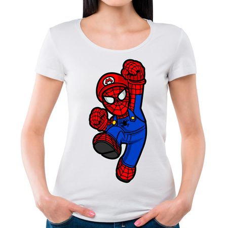 Camiseta Feminina Spider Plumber P - BRANCO