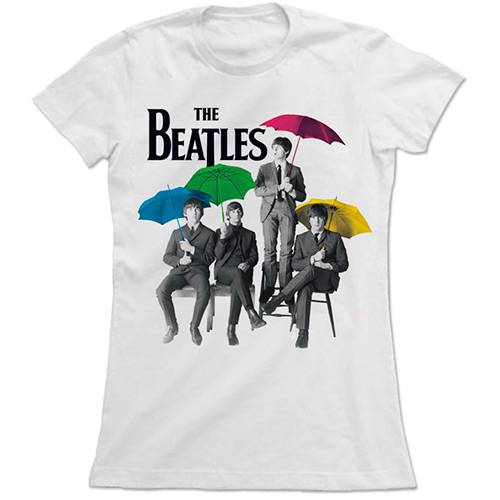 Camiseta Feminina The Beatles Umbrella Colors