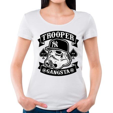 Camiseta Feminina Trooper Gangsta P - BRANCO