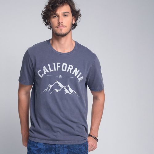 Camiseta Flamê California Cinza Chumbo - GG