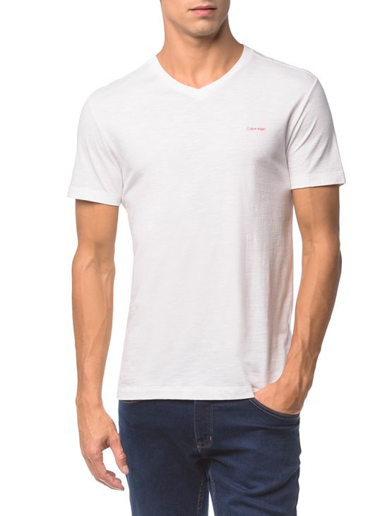 Camiseta Flame Slim Calvin Klein - Branco 2 - P