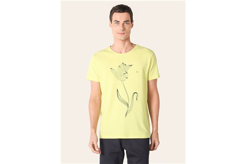 Camiseta Flor Surton - Verde - P