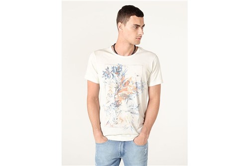 Camiseta Floral Stone - Areia - P