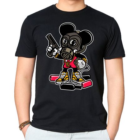 Camiseta Gangster Mouse P - PRETO