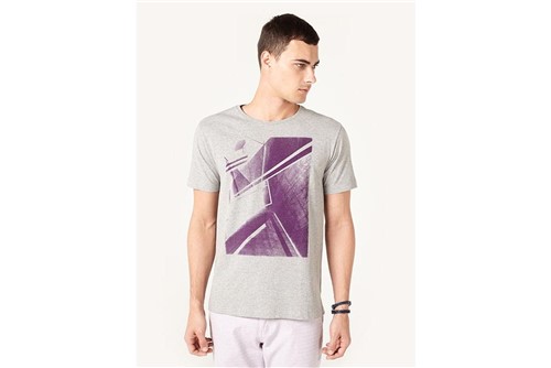 Camiseta Geometria Abstrata - Roxo - P