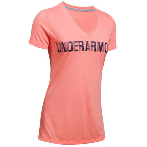 Camiseta Gola V Under Armour Threadborne™ Twist Graphic Feminino Rosa