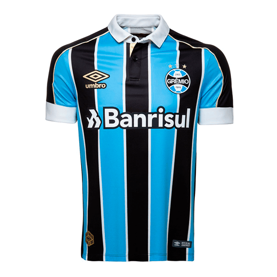 Camiseta Grêmio Infantil Umbro OF.1 2019 3G160781 Tricolor