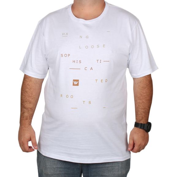 Camiseta Hang Loose Hazards Tamanho Especial - Branca - 2G